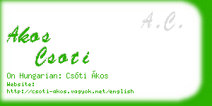 akos csoti business card