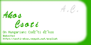 akos csoti business card